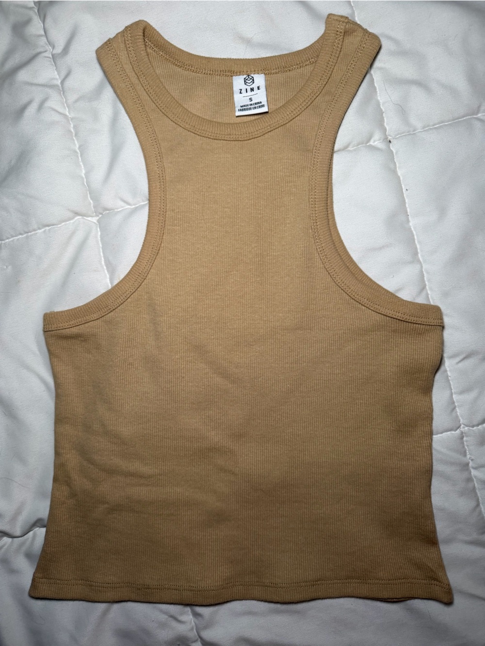 Zine Clothing Mustard Ribbed Racerback Tank